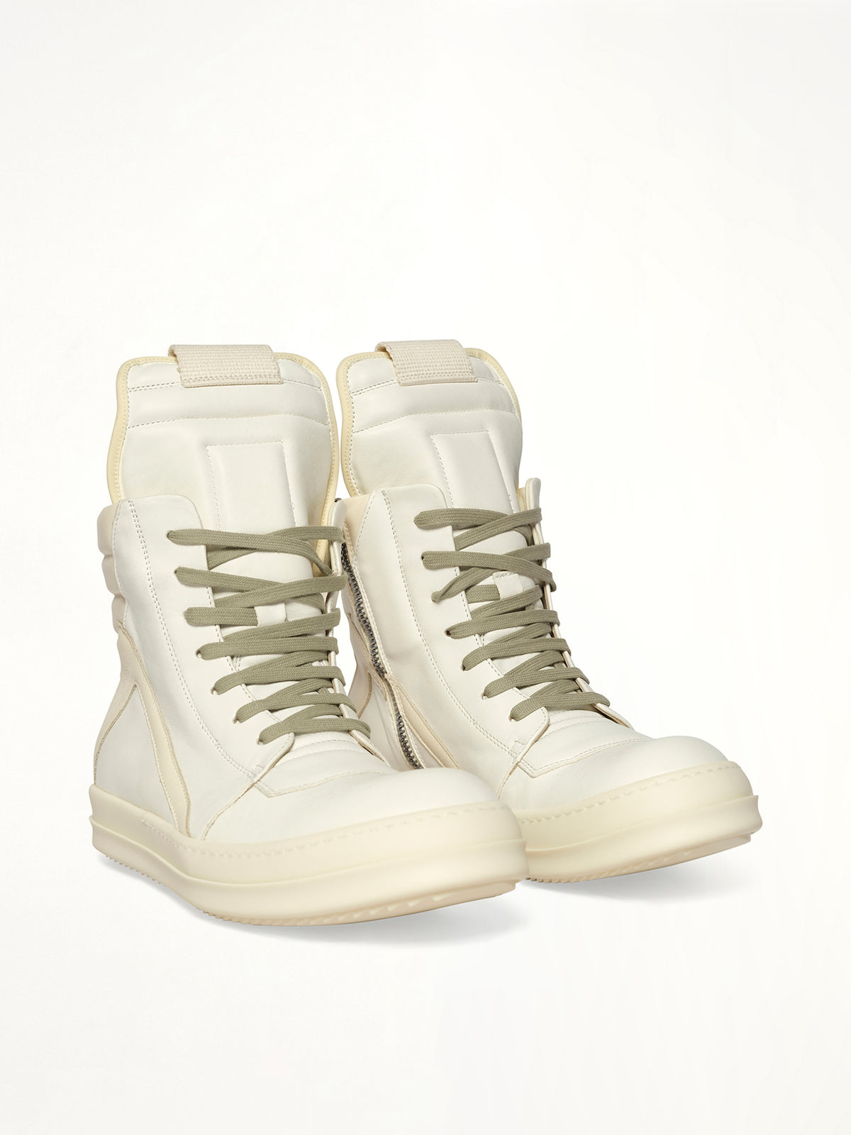 Geobasket in Milk/Milk/Milk Front View | RICK OWENS