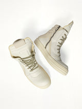 Geobasket in Milk/Milk/Milk Top View | RICK OWENS