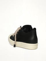 Jumbolace Low Sneaks in Black/Milk/Milk Back View | RICK OWENS