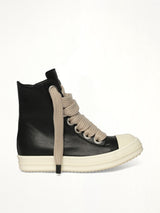 Jumbolace Sneaks in Black/Milk/Milk Side View | RICK OWENS