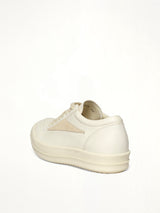 Vintage Sneaks in Milk/Milk/Milk Back View | RICK OWENS