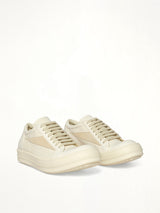 Vintage Sneaks in Milk/Milk/Milk Front View | RICK OWENS