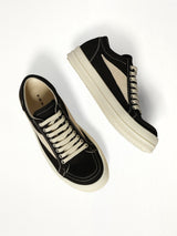 Vintage Sneaks in Black/Milk/Milk Top View | RICK OWENS DRKSHDW