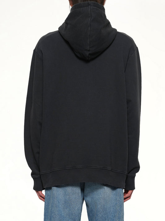 Balmain Vintage Emblem Hoodie in Vintage Black