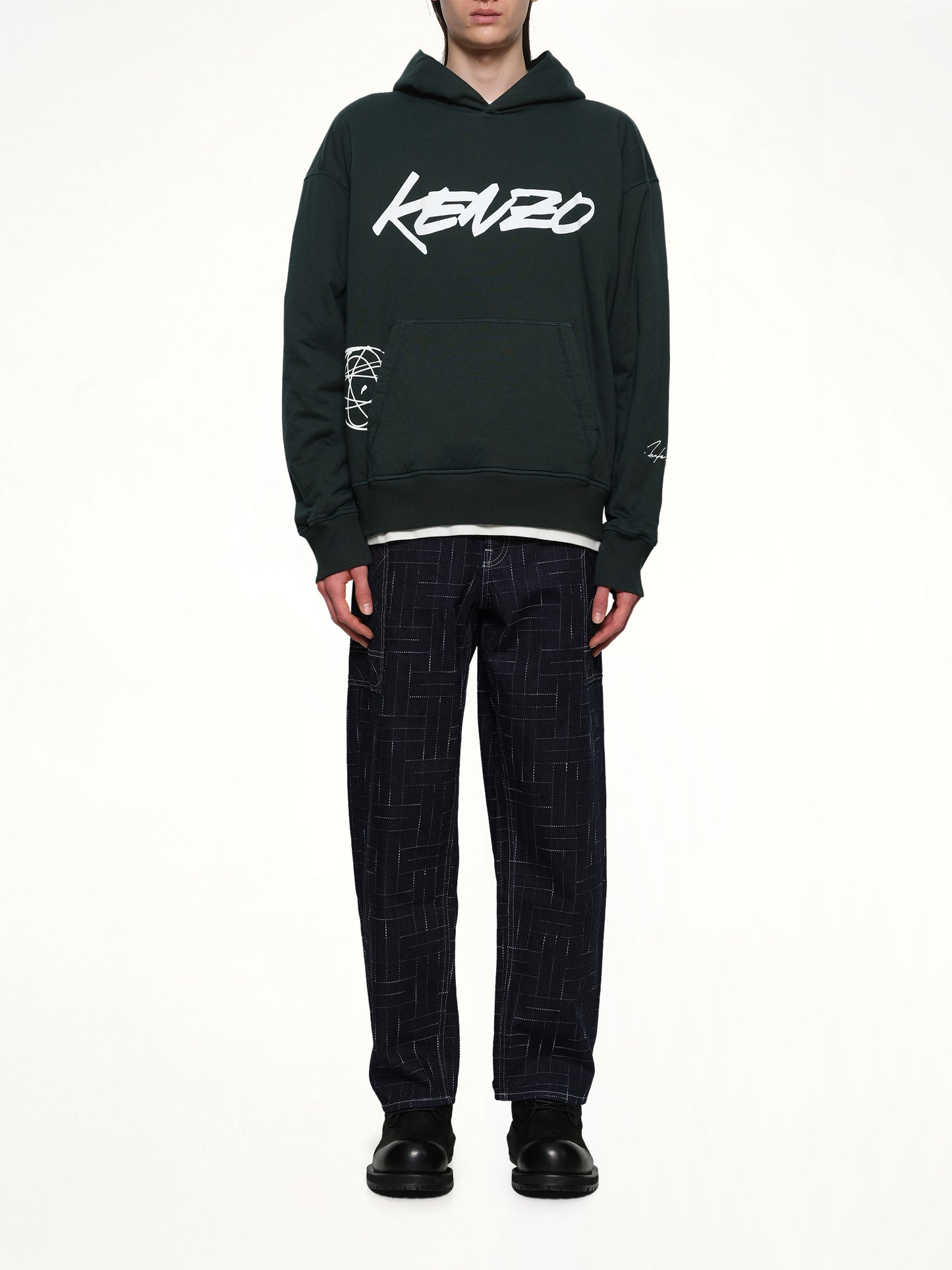 Kenzo Futura Padded Hoodie in Pine
