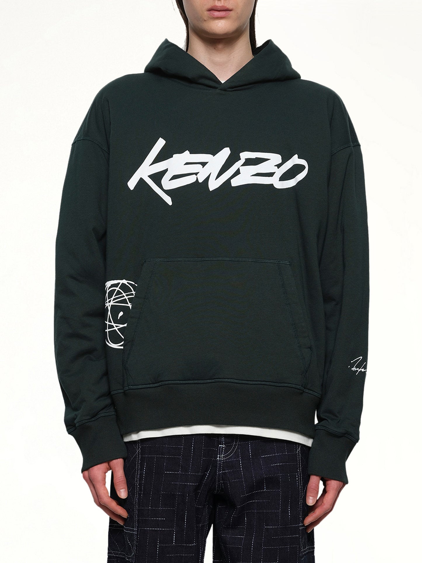 Kenzo Futura Padded Hoodie in Pine