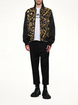 AO Chain and Monogram Reversible Jacket in Black/Gold