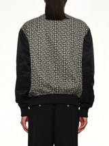Monogram Varsity Jacket in Black/White