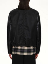 Leather Workwear Jacket in Black