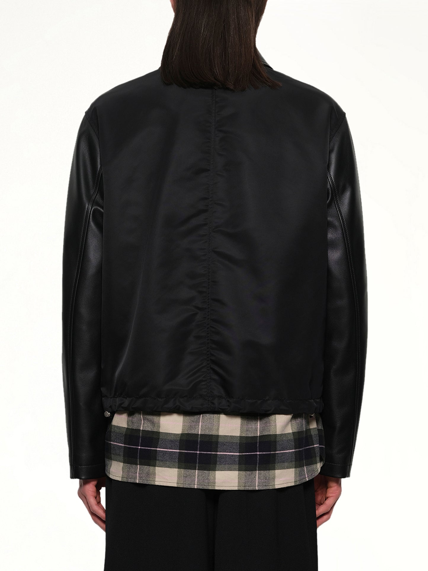 Leather Workwear Jacket in Black