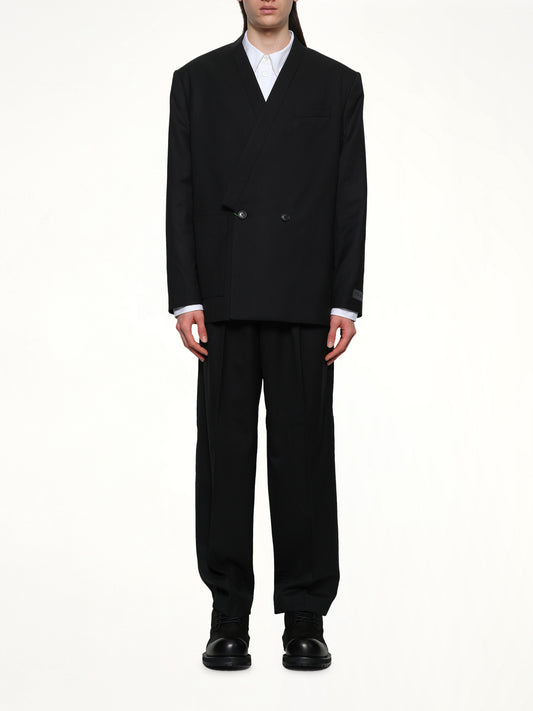 Kenzo Weave Kimono Tailored Jacket in Black