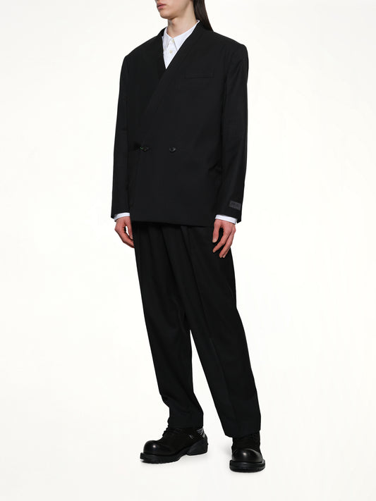 Kenzo Weave Kimono Tailored Jacket in Black