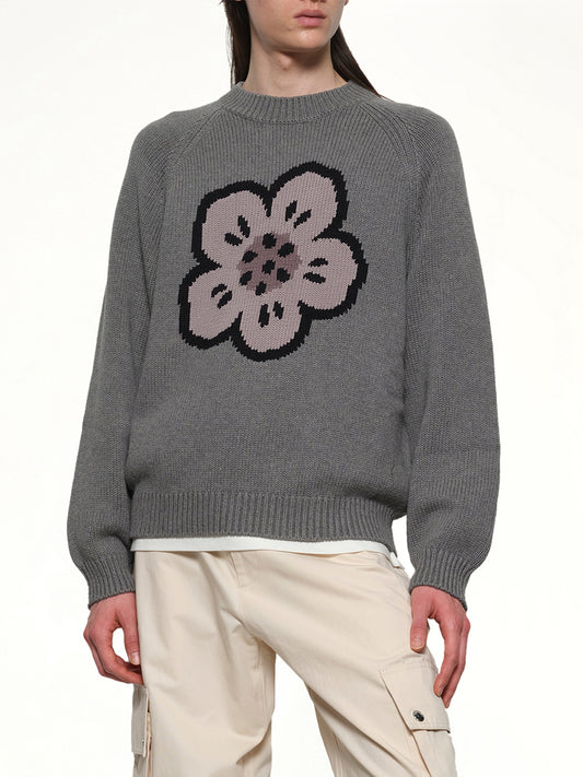 Boke Flower Jumper in Pale Grey