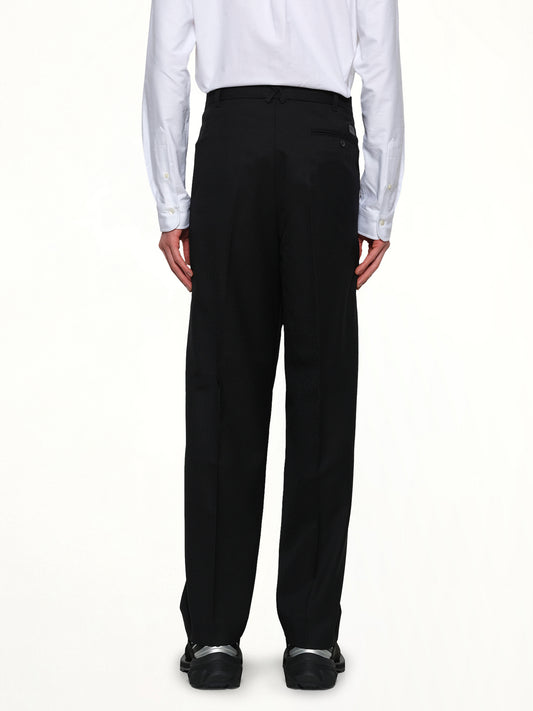 Kenzo Weave Pleated Tailored Pant in Black