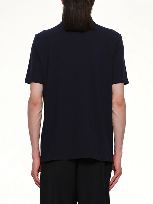 Balmain Emblem Polo in Navy/White