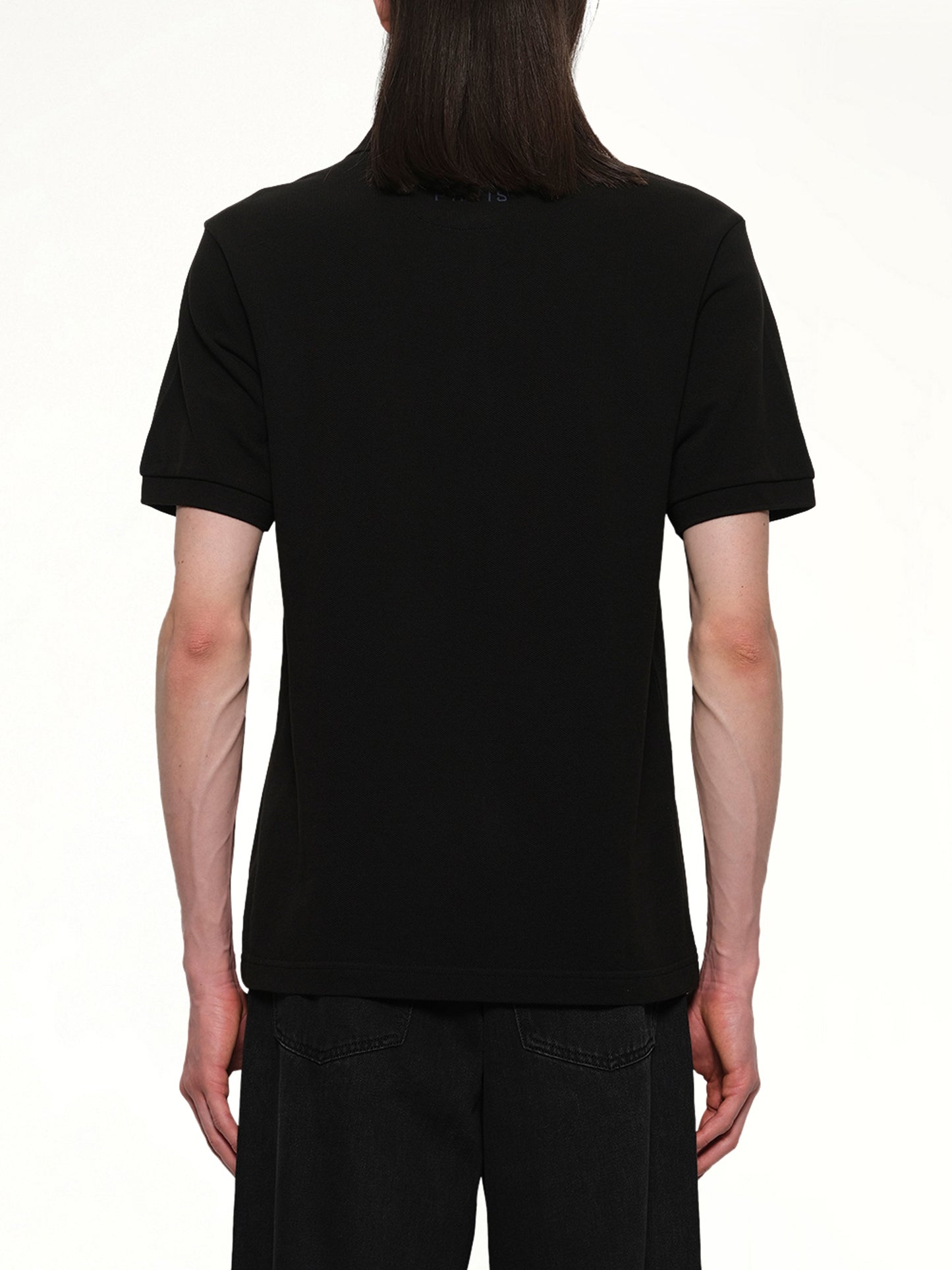 KENZO Gots Kenzo Happy Tiger Embroidered Slim Polo in Black