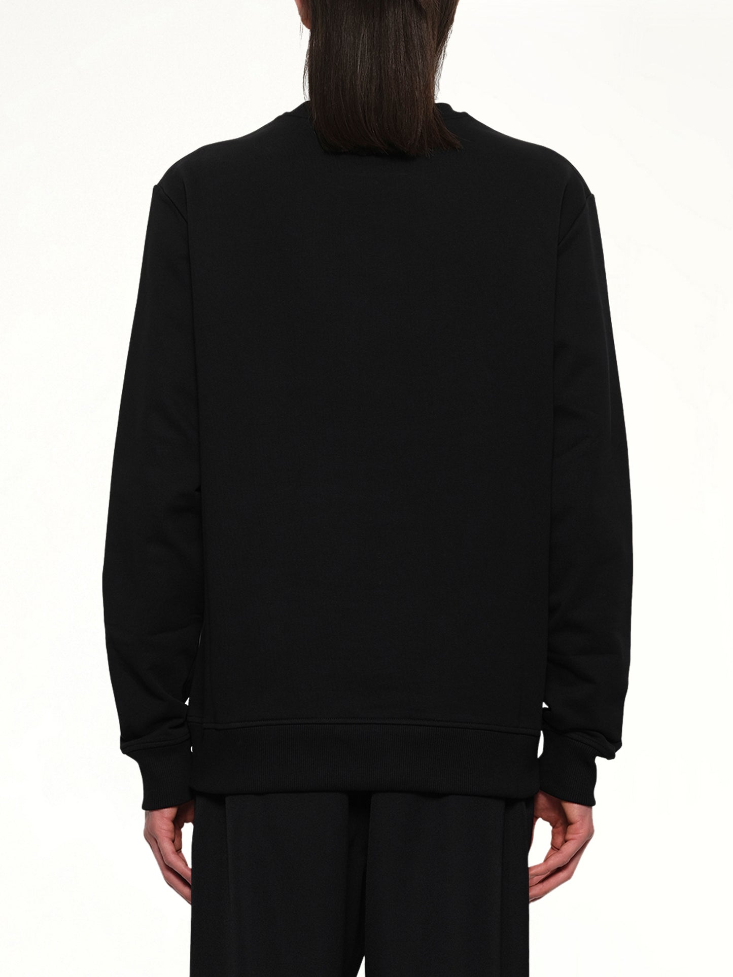6 Shoulder Button Sweatshirt in Black
