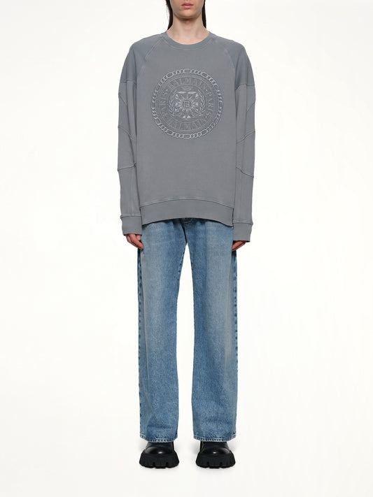 Balmain Medal Sweatshirt in Grey