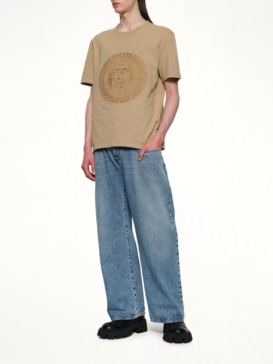 Balmain Medal T-Shirt in Camel
