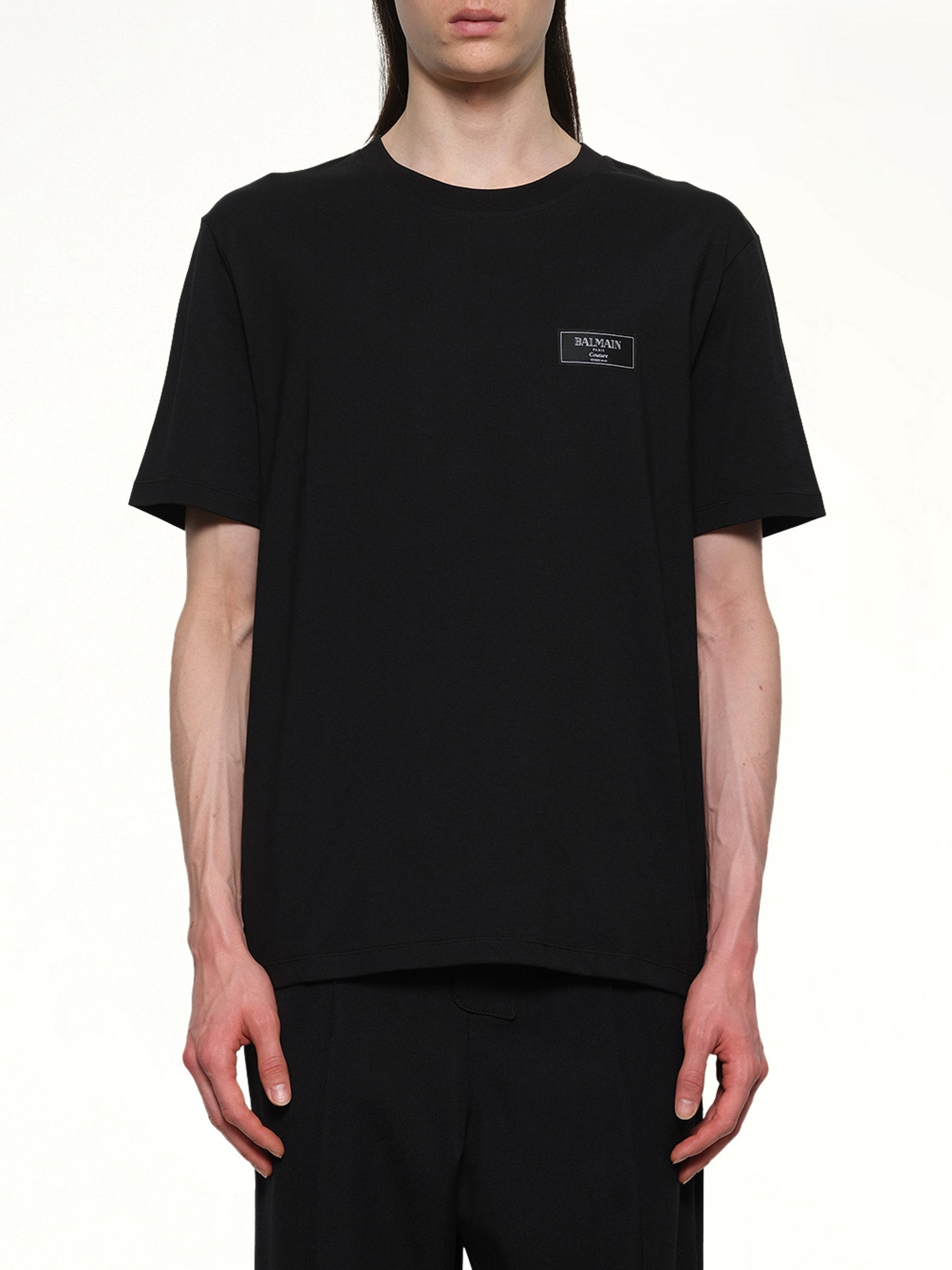 Couture Label Regular T-Shirt in Black