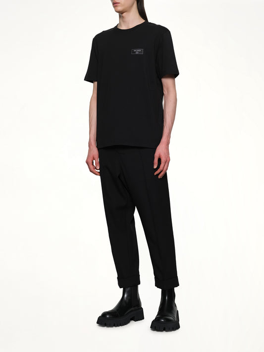 Couture Label Regular T-Shirt in Black