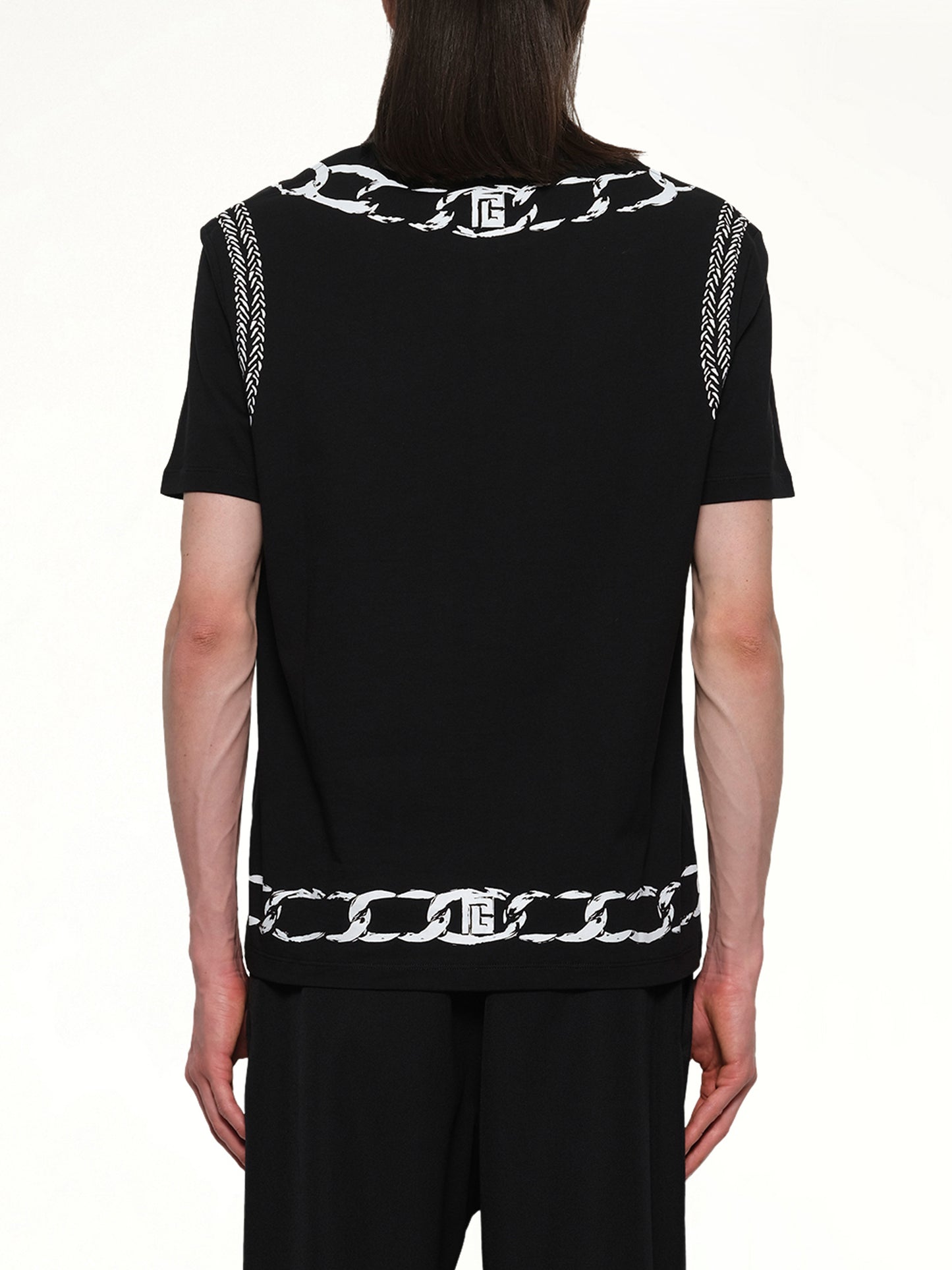 Foulard Print T-Shirt in Black/White