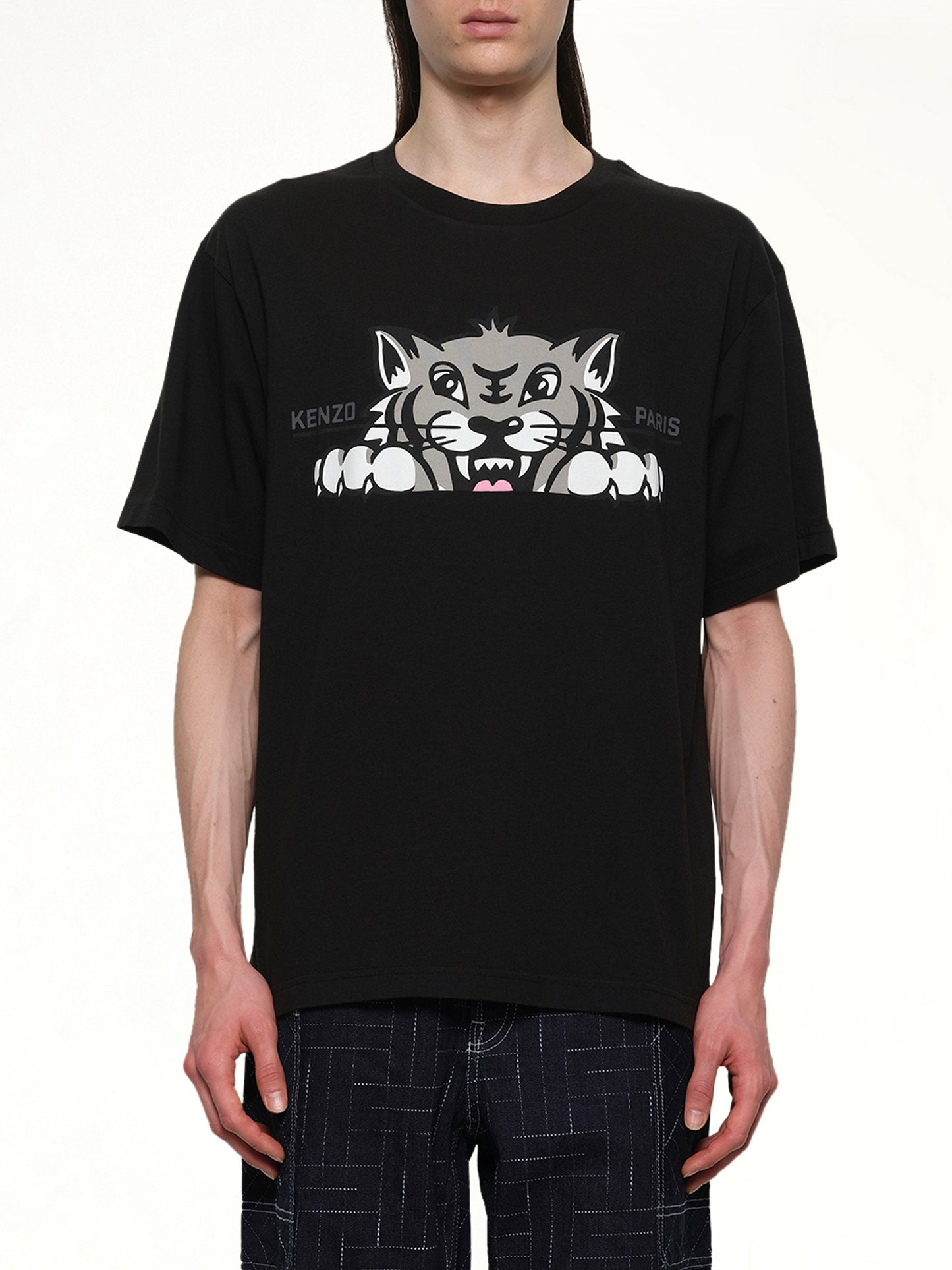 Kenzo Happy Tiger Oversize T-Shirt in Black