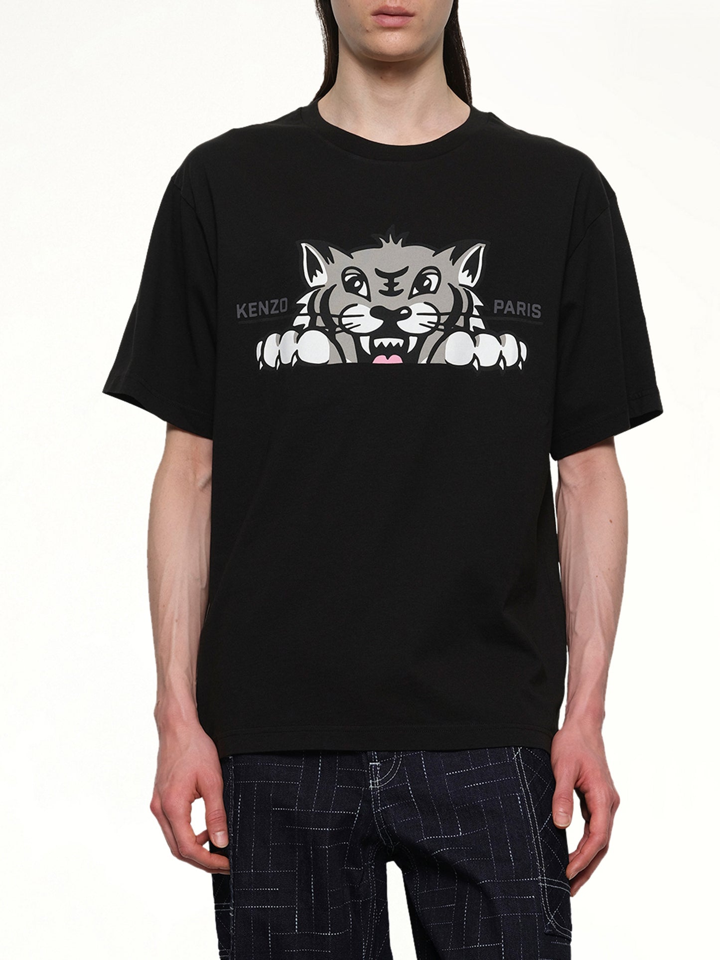 Kenzo Happy Tiger Oversize T-Shirt in Black