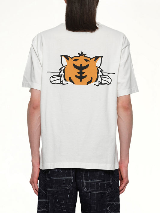 Kenzo Happy Tiger Oversize T-Shirt in Off White