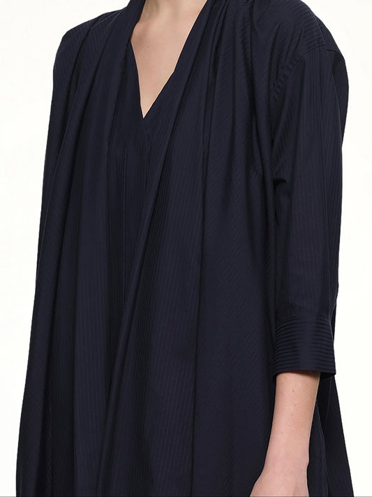 Draped Dress in Navy Blue