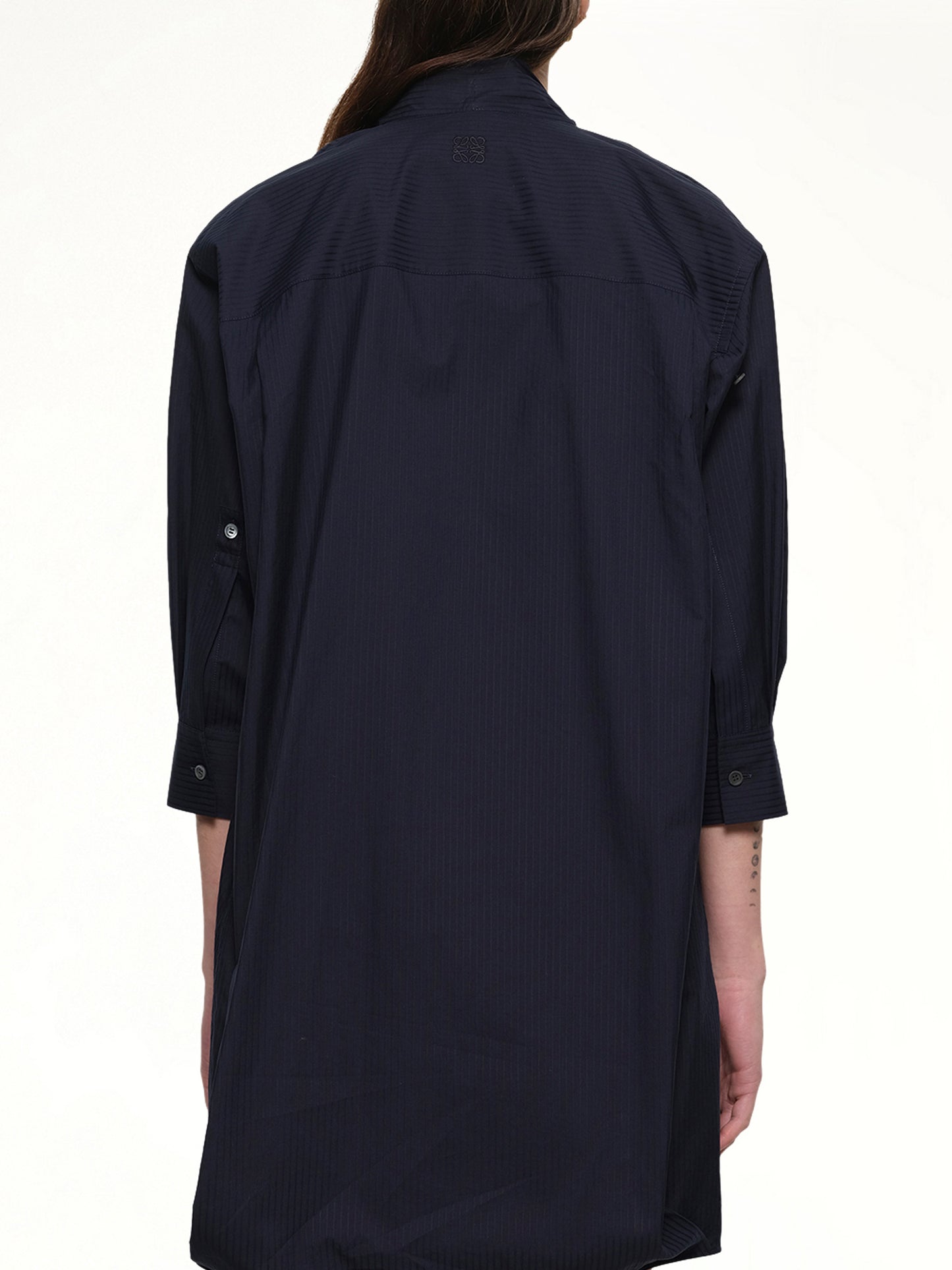 Draped Dress in Navy Blue