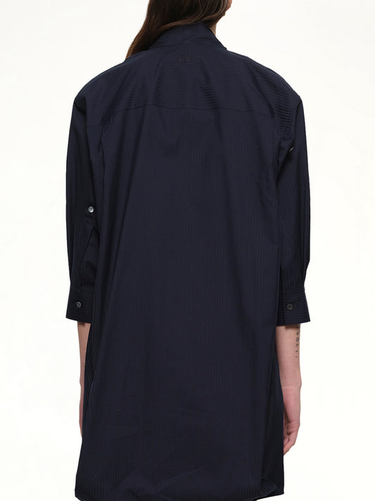 Draped Dress in Navy Blue