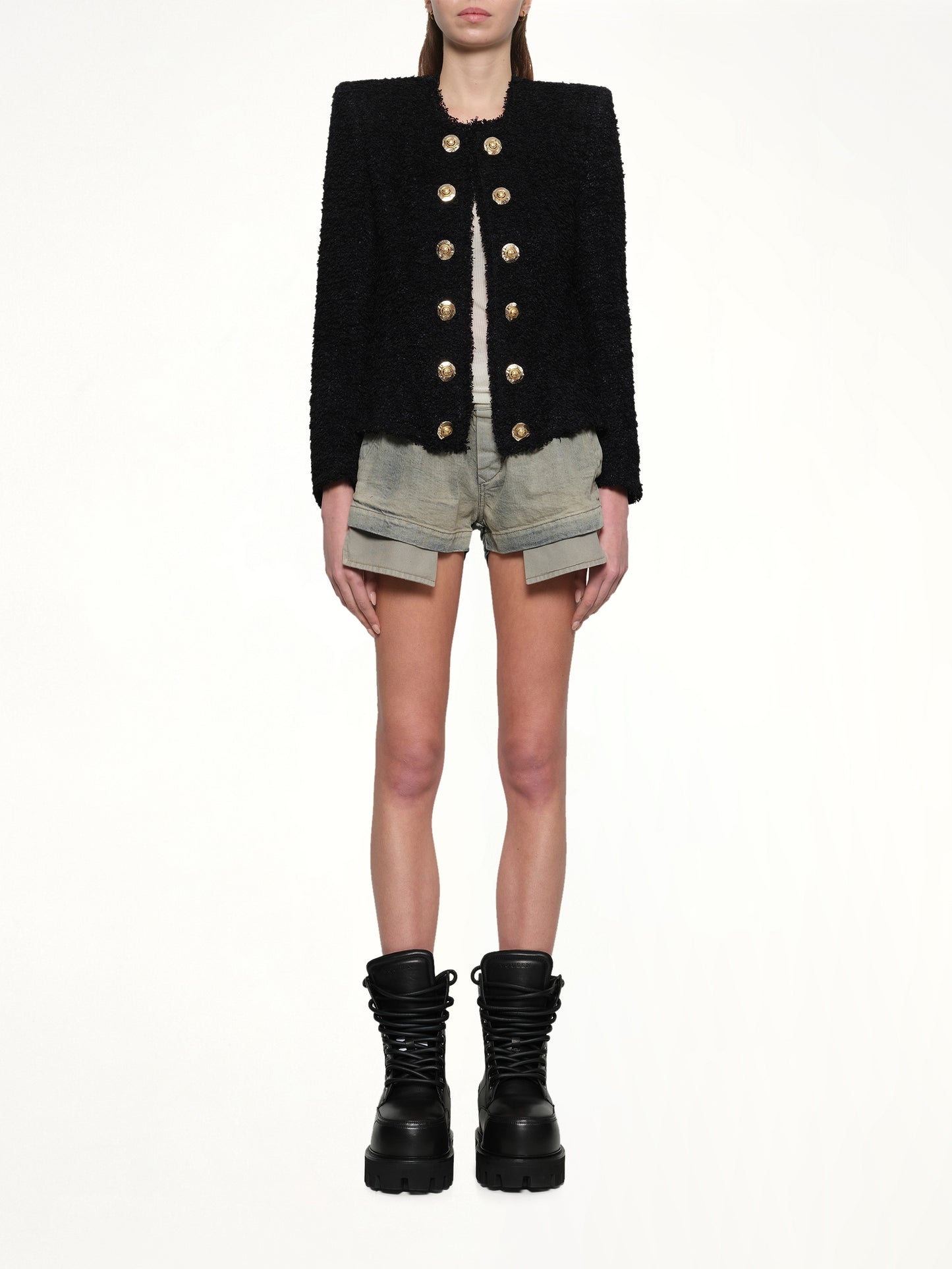 Tweed Spencer Jacket in Black