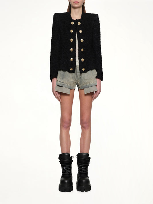 Tweed Spencer Jacket in Black