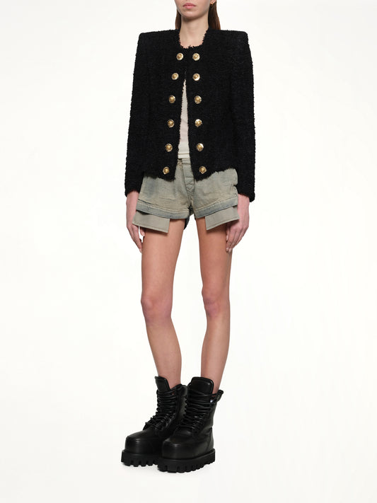 Tweed Spencer Jacket in Black