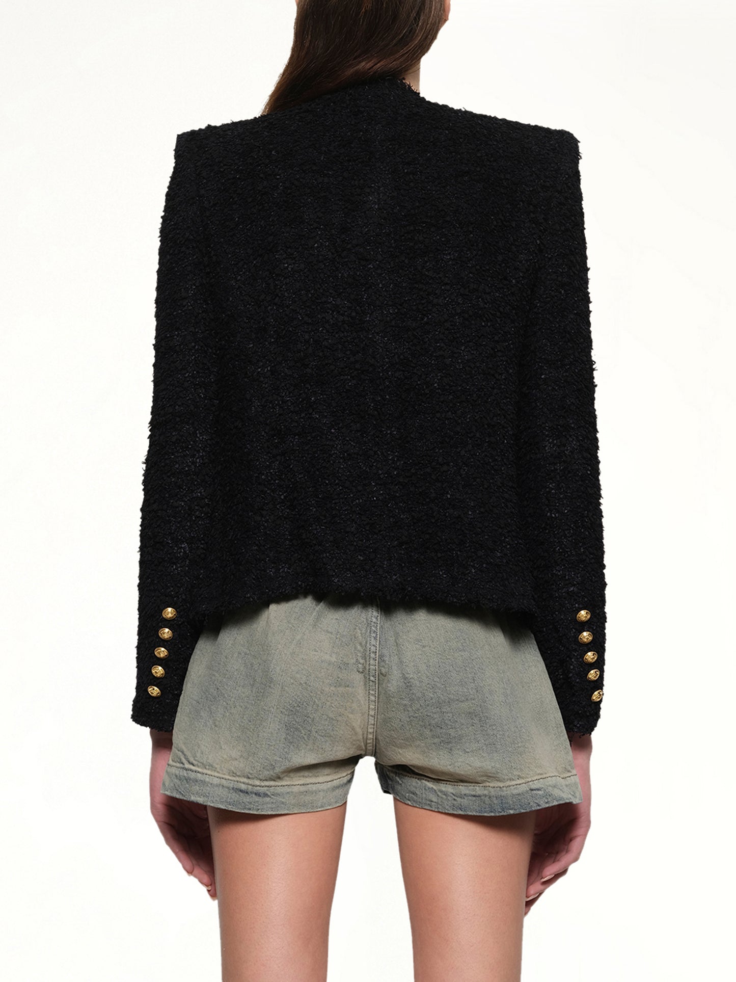 Tweed Spencer Jacket in Black