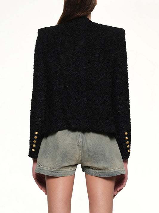 Tweed Spencer Jacket in Black