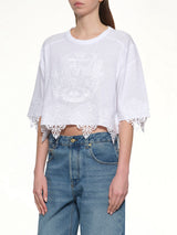 Balmain Emblem Baseball T-Shirt in White