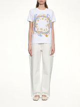 Balmain Paris Chain T-Shirt in White/Blue/Gold