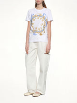 Balmain Paris Chain T-Shirt in White/Blue/Gold