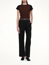 Small Fit T-Shirt in Black/Burgundy