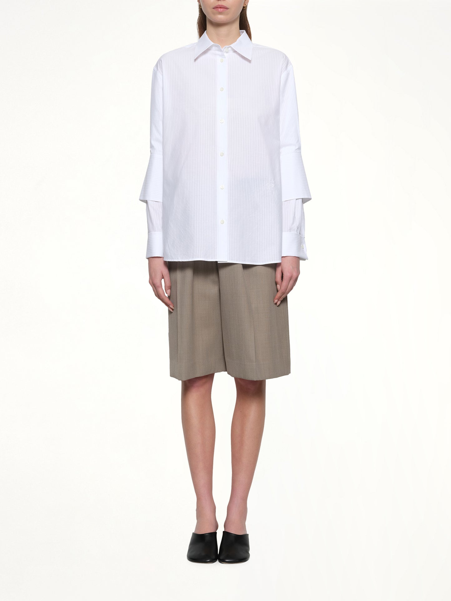 Turn-Up Shirt in White