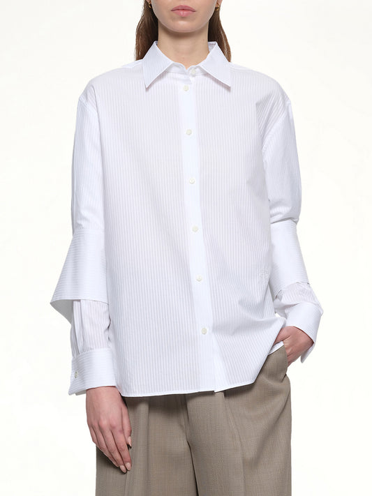 Turn-Up Shirt in White