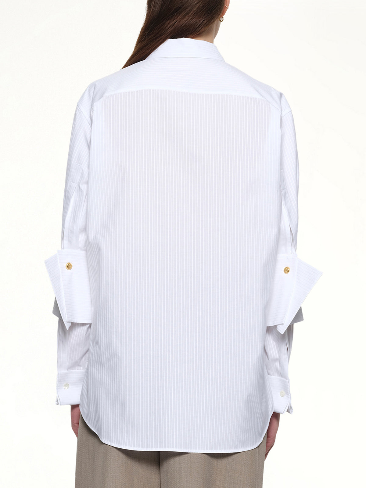 Turn-Up Shirt in White