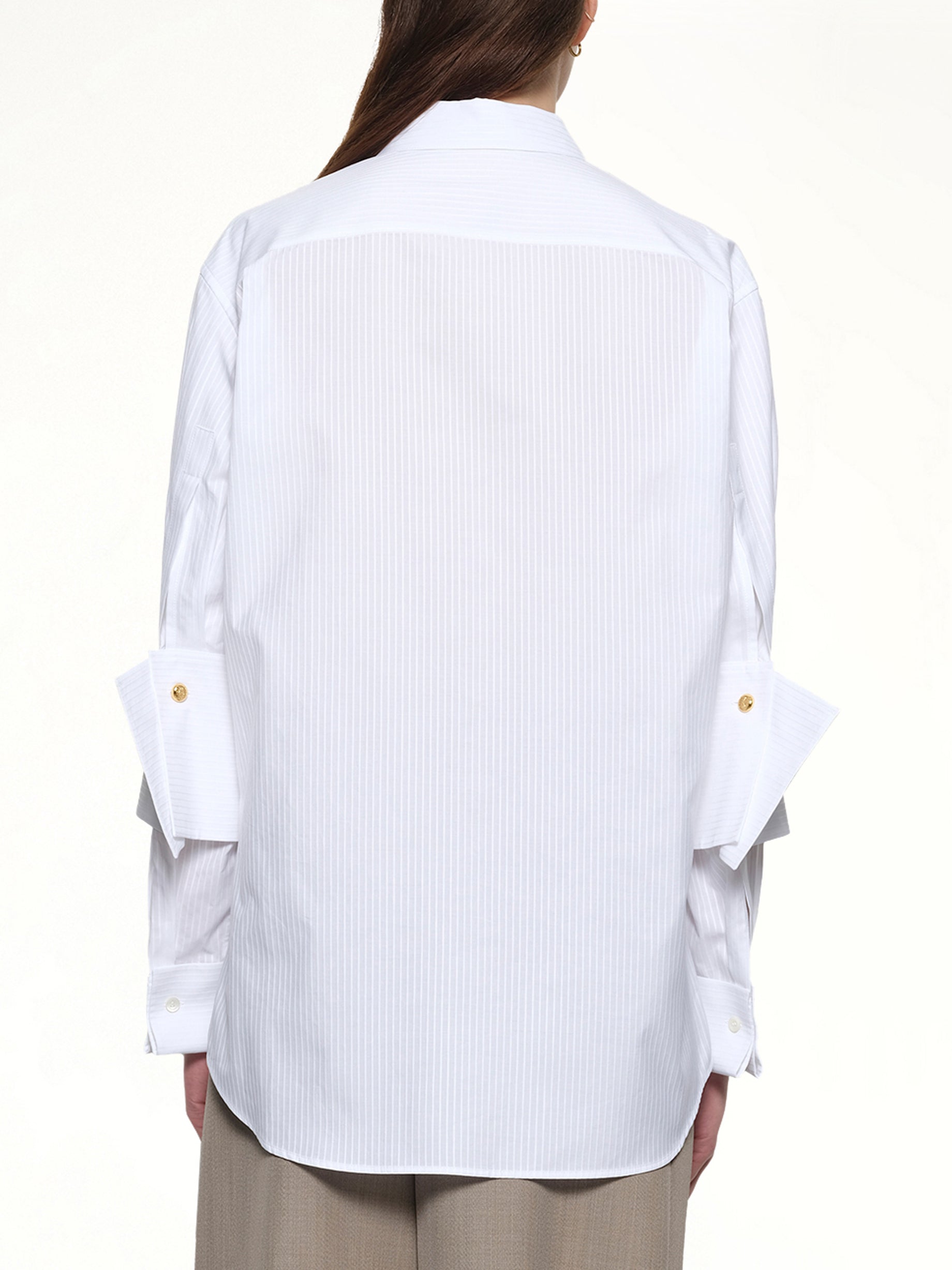 Turn-Up Shirt in White