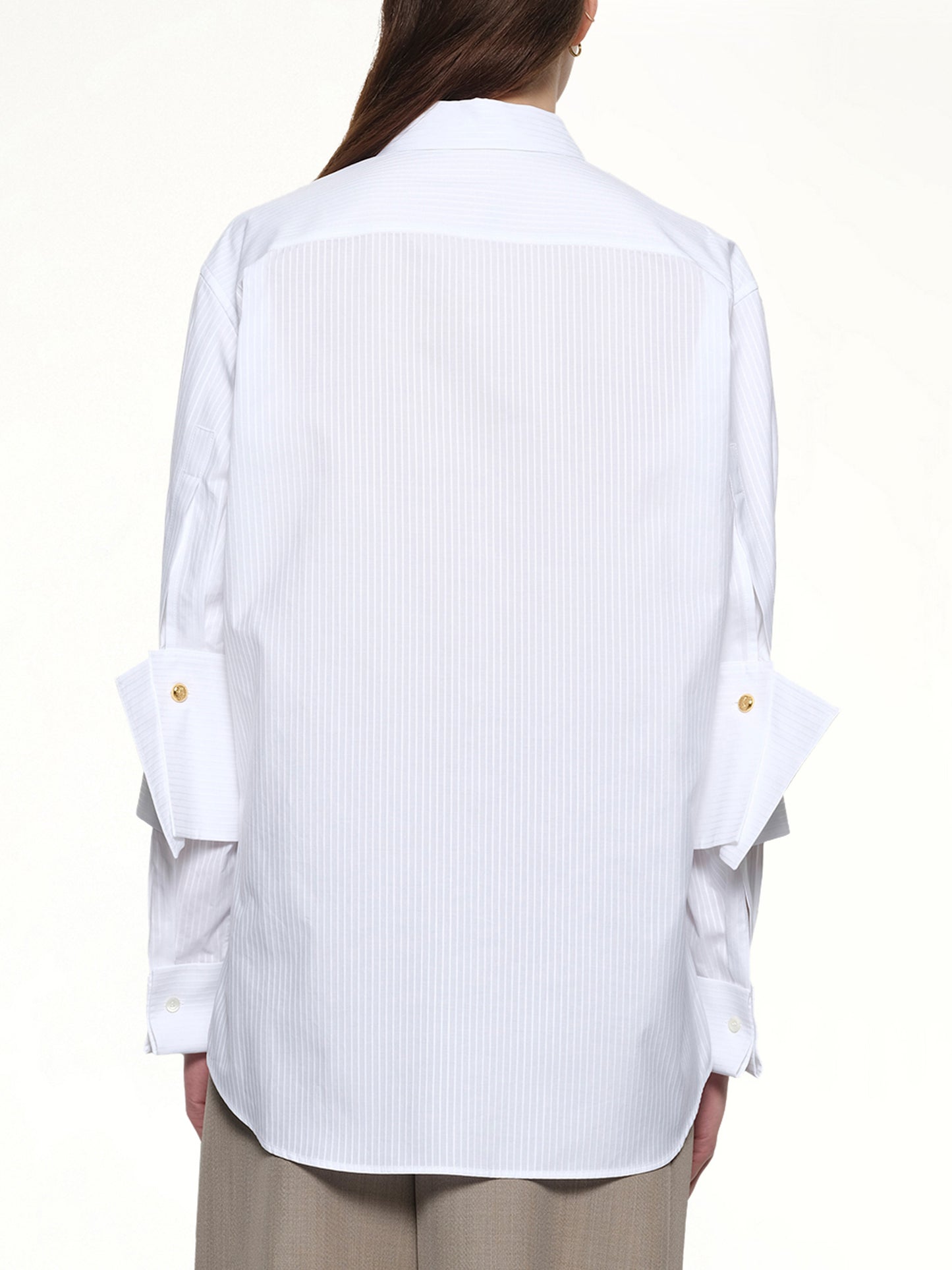 Turn-Up Shirt in White