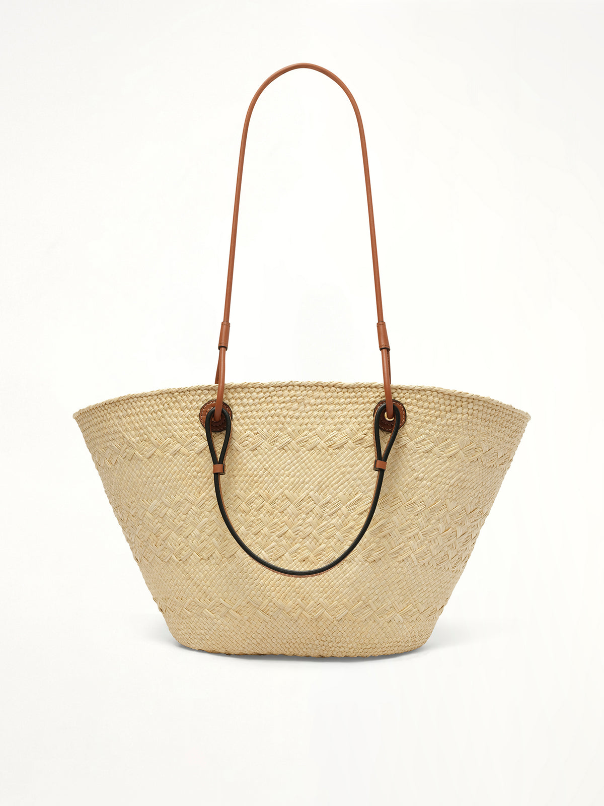 Anagram Basket Medium Bag in Natural/Tan