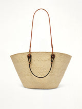 Anagram Basket Medium Bag in Natural/Tan