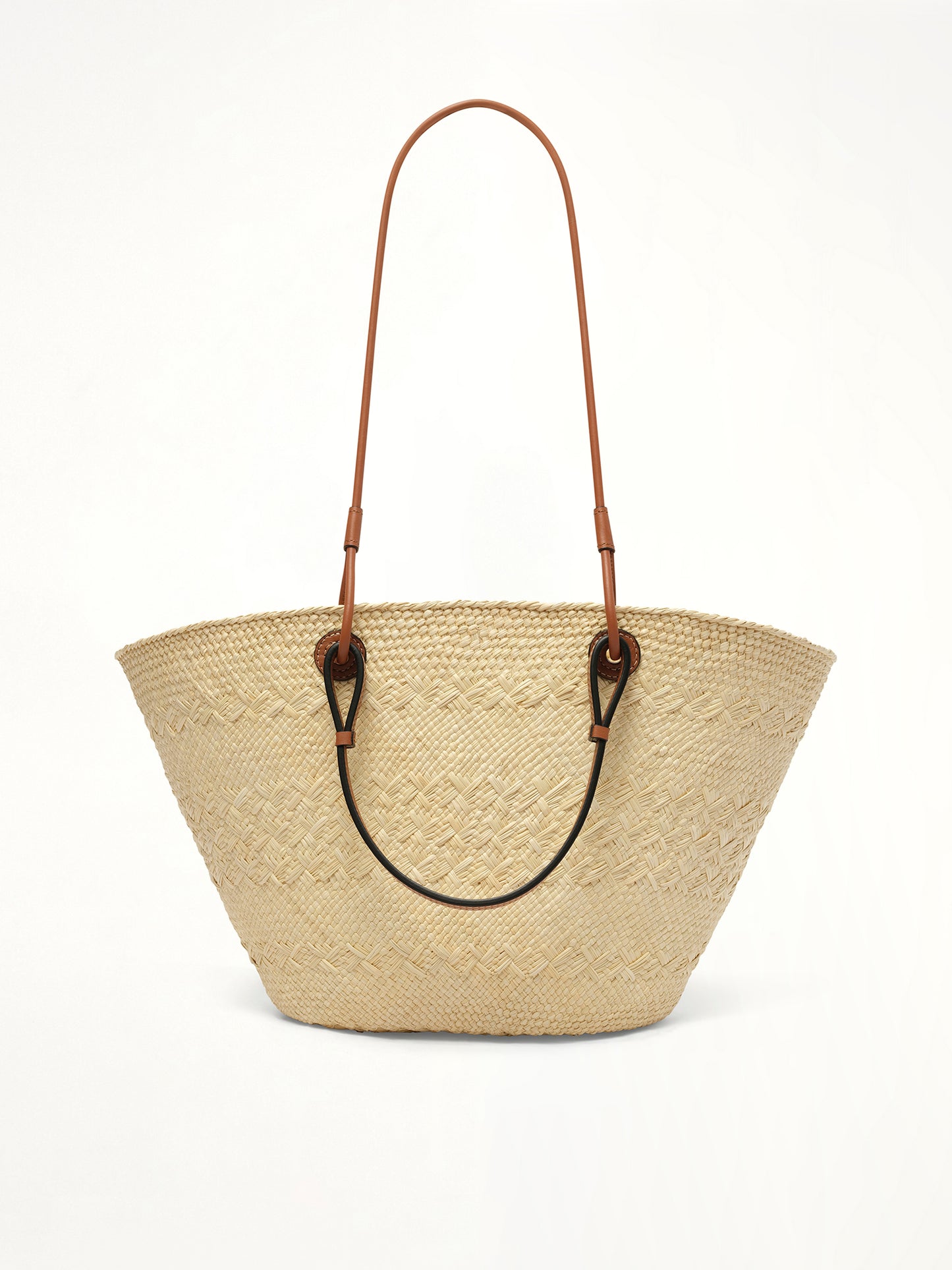 Anagram Basket Medium Bag in Natural/Tan