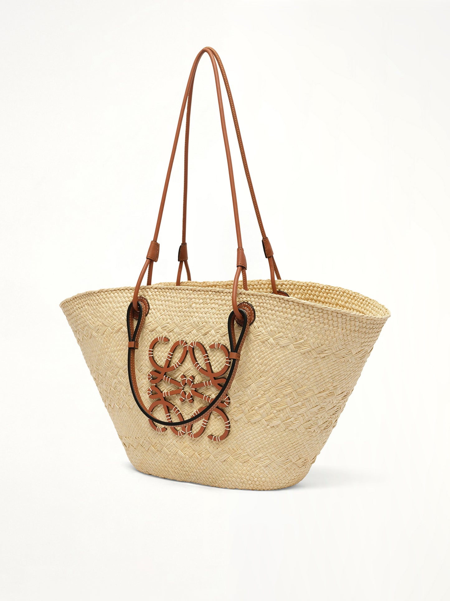 Anagram Basket Medium Bag in Natural/Tan